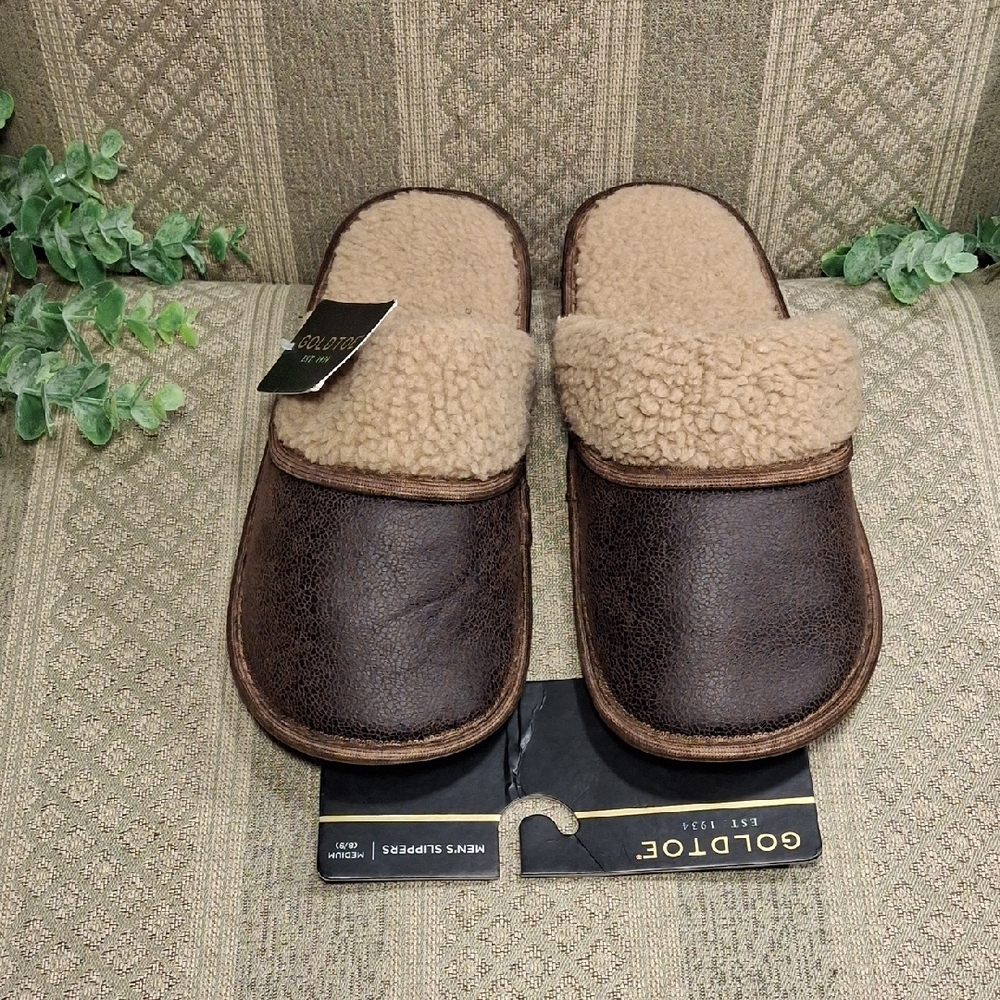 NWT Gold Toe Mens Slippers
